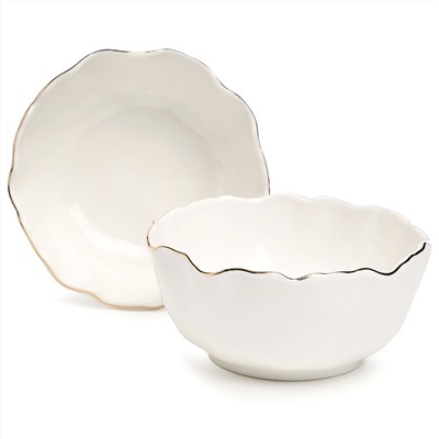 НАБОР САЛАТНИКОВ LEFARD "CHARM" 2 ШТ. 12,5*5,5 СМ 350 МЛ (С ЗОЛОТОЙ ЛИНИЕЙ)