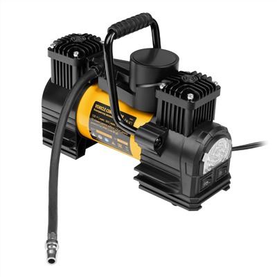 Компрессор автомобильный AC-75, 12 В, 10 атм., 75 л/мин, LED Denzel