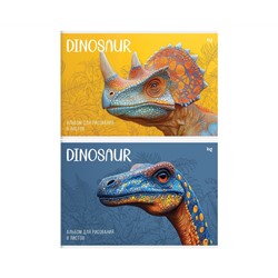 Альбом для рисования 08л., А4, на скрепке BG "Dinosaur", эконом