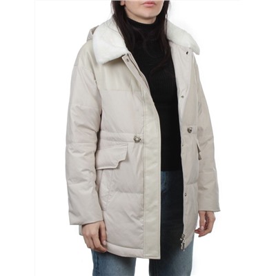 M24-212 LT. BEIGE Куртка демисезонная женская (100 гр. холлофайбер)
