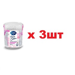 Aura Ватные палочки стакан 100шт 3шт