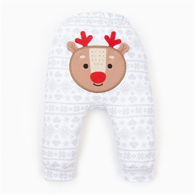 Ползунки-штанишки Крошка Я «Олень», рост 74-80 см, белые