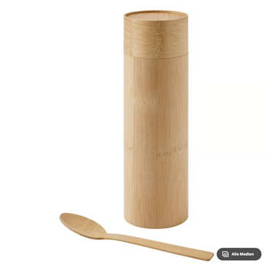 RÖDMULLE Kaffee-/Teedose, mit Löffel Bambusfurnier, 22 cm