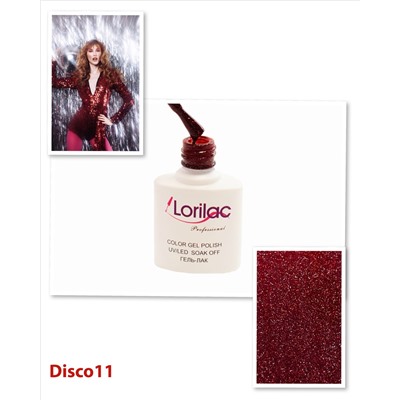Гель лак Lorilac Professional Disco (светоотражающий) № 11 10 ml
