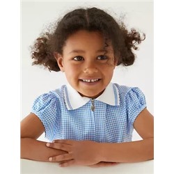 Girls' Gingham Pleated School Dress (2-14 Yrs)