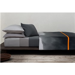 Комплект постельного белья из умягченного сатина из коллекции Slow Motion, Orange, 150х200 см