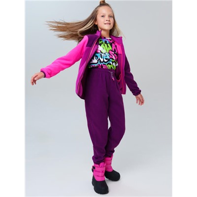 Комплект для девочки: куртка и брюки флисовые