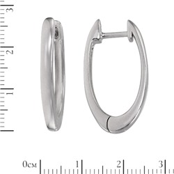 Серьги 'Дуги' серебряные, родий ТПС.204БКR