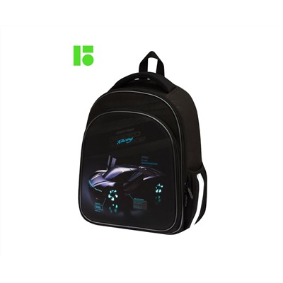 Ранец Berlingo Expert Plus "Virtual racing" 37*28*16см, 2 отделения, 2 кармана, анатомическая спинка