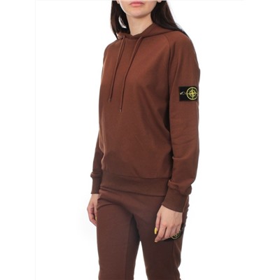 E102 BROWN Костюм спортивный женский (хлопок 90%, полиэстер 10%)