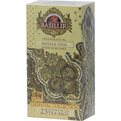 BASILUR. Восточная коллекция. Масала чай карт.пачка, 25 пак.