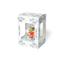 Елочная игрушка стеклянная декорированная "Елочка"