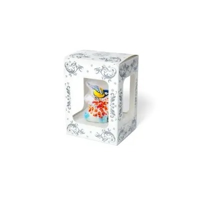 Елочная игрушка стеклянная декорированная "Елочка"