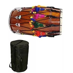 Барабан для танца бангара с чехлом, Punjabi Bhangra Kacha Pakka Sheesham Wood, произв. JAPS BIZ