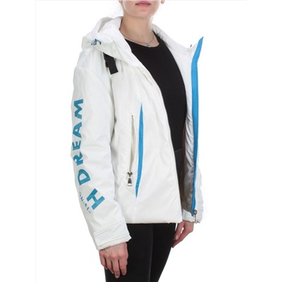 D004 WHITE Куртка демисезонная женская (100 гр. синтепон)