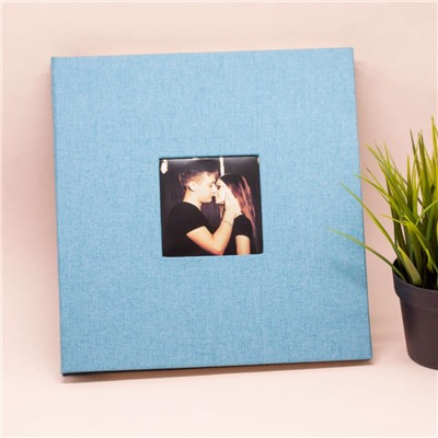 Фотоальбом с магнитными листами "Textile", blue
