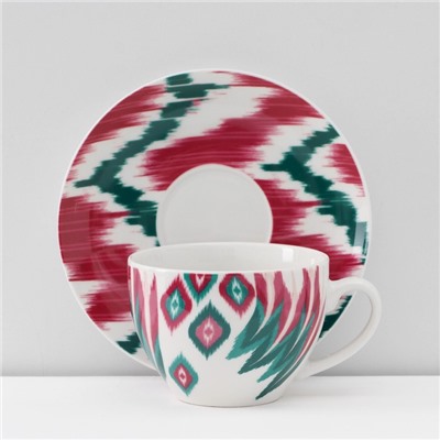 Сервиз чайный Доляна Askım, 12 предметов: 6 чашек 250 мл, 6 блюдец d=15 см, фарфор