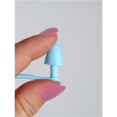 Беруши, 10×1.3 см, в футляре, пара, силиконовые, голубой