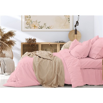 Простыня из поплина Светло-розовый