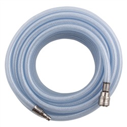 Шланг пневматический ПВХ, 10 x 16 мм, 18 бар, армированный, прозрачный, быстросъемное соединение, 15 м Stels