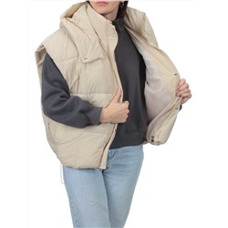24001 BEIGE Жилет утепленный женский (100 гр. холоффайбер)