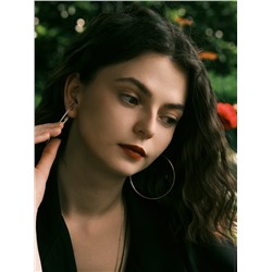 Серьги кольца QF «Классика», d=7 см, цвет золото