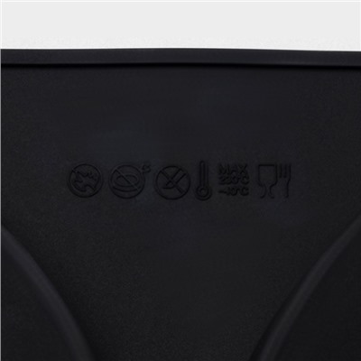 Форма для выпечки Доляна «Бискотто», силикон, 2 ячейки, 35×19.5×1.7 см, d=16 см, чёрная