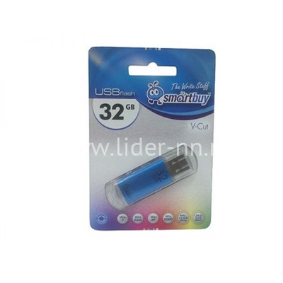 USB Flash  32GB SmartBuy V-Cut синий