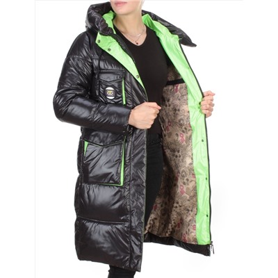 2187 BLACK Куртка зимняя женская AIKESDFRS (200 гр. холлофайбера)