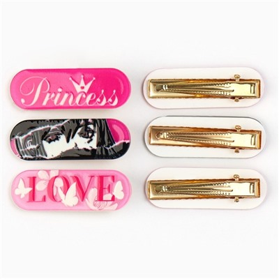 Заколка для волос «Розовый микс» , 4.5×1.5 см