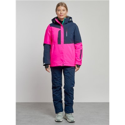 Горнолыжный костюм женский зимний розового цвета 03307R