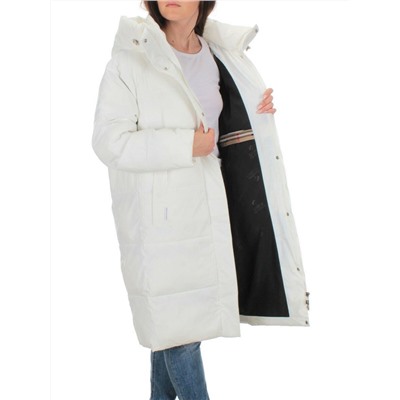 22369 WHITE Пальто зимнее женское (200 гр. холлофайбера)