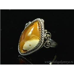 Кольцо агат 17*27мм, размер 18,5
