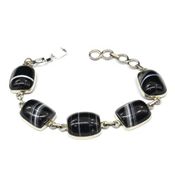 Браслет с агатом 17*15мм, 16,5см.