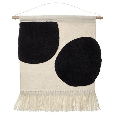 BLANDSKOG, Wandteppich, beige/schwarz,, 70x70 cm