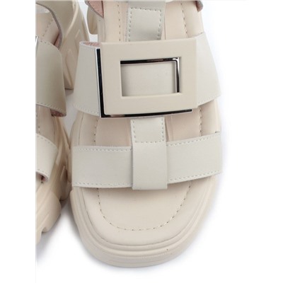 08-PEY195-2 BEIGE Босоножки женские (натуральная кожа)