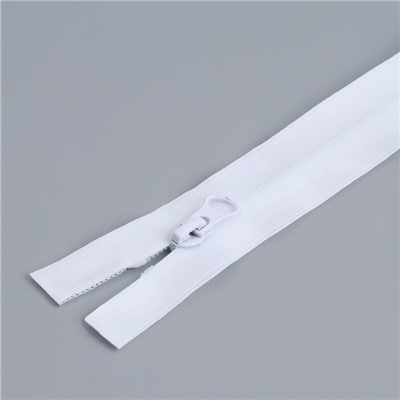 Молния «Спираль», №7, разъёмная, водонепроницаемая, замок автомат, 60 см, белая