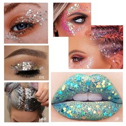 Глиттер для лица, тела и волос на гелевой основе HANDAIYAN Face&Body Gel, 30 мл.