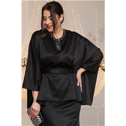 Костюм с юбкой Альсия (черный) К14393-5М