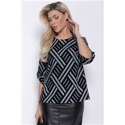 Джемпер Дэрби (черный/ромбы) Б12445-10