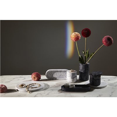 Органайзер для кухонных принадлежностей Marm, Ø10х17 см, черный мрамор