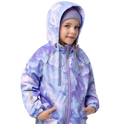 Комбинезон утеплённый для девочки NIKASTYLE 8м0625 Сирень серый