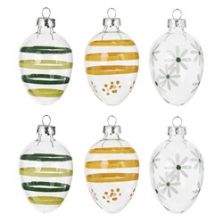 Набор из 6-ти изделий декоративных подвесных "Яйцо" (4*6,5), L14 W14 H4,5 см