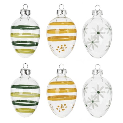 Набор из 6-ти изделий декоративных подвесных "Яйцо" (4*6,5), L14 W14 H4,5 см