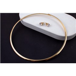 Дизайнерский чокер-обруч Золотая дуга + Подарок