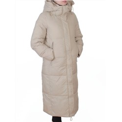 3068 BEIGE Пальто пуховое женское с внутренним жилетом (утиный пух)