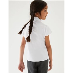 2pk Regular Fit Easy To Iron School Shirts (2-14 Yrs)