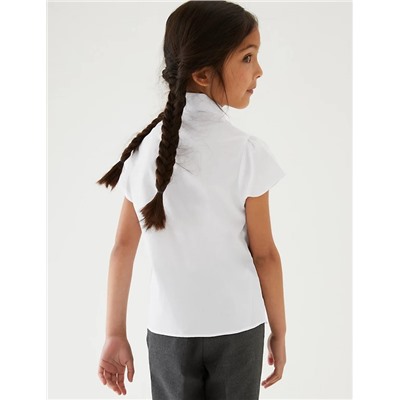 2pk Regular Fit Easy To Iron School Shirts (2-14 Yrs)