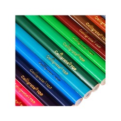 Карандаши цветные 18 цветов TOP Calligrata, супермягкие, в картонной коробке, диаметр грифеля - 3 мм, 5B