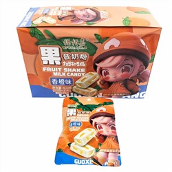 Жевательные конфеты FRUIT SHAKE MILK CANDY со вкусом апельсина 20гр (20шт в блоке)